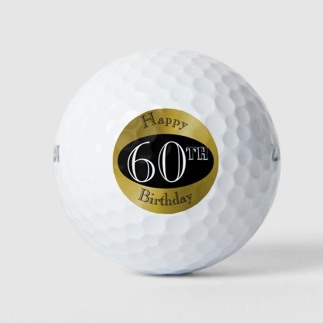 Custom Golf Balls For 60th Birthday (Front)