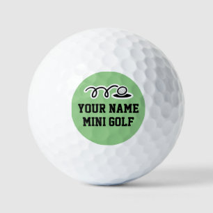 Custom golf balls for miniature golf business