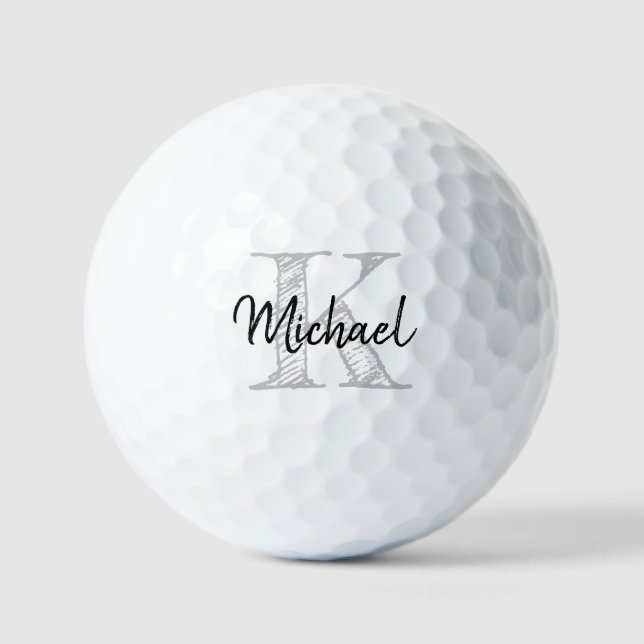 Custom Golf Balls, Personalised Monogrammed Golf Balls (Front)