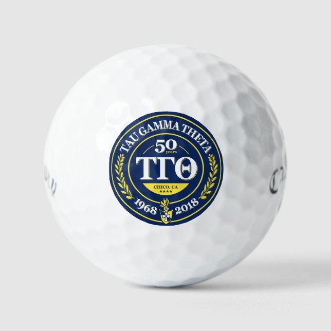 Custom Golf Balls w/ 50th Anniversary Logo (Front)