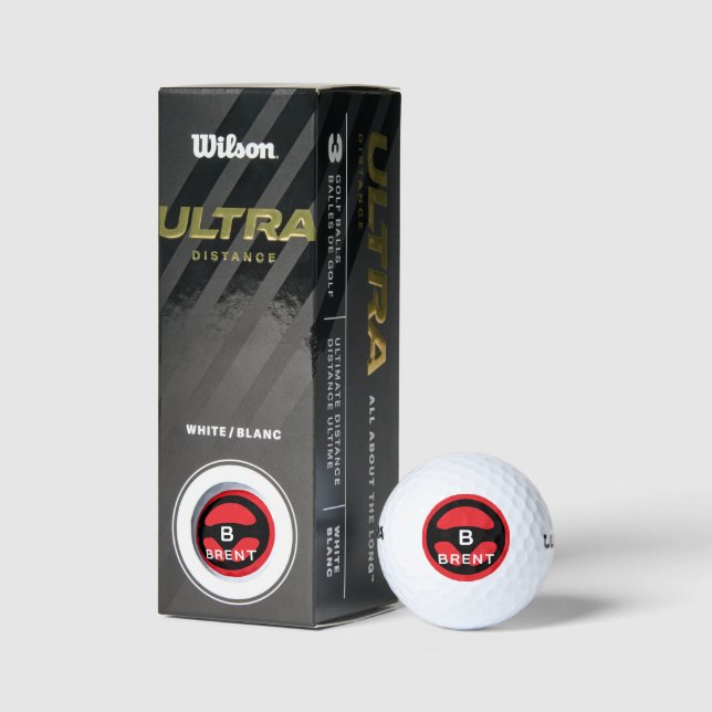 Custom golf balls with car steering wheel logo (Packaging)