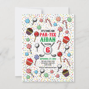 Custom Golf Birthday Par-Tee Design Invitation