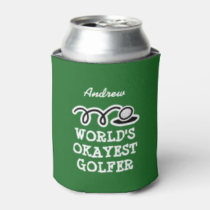 Custom golf can cooler for world's okayest golfer