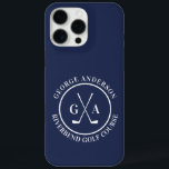 Custom Golf Club Headcover Personalised Monogram iPhone 16 Pro Max Case<br><div class="desc">Protect your gear in style with this custom golf club headcover featuring a bold monogram and your personalised golf course or name. This sleek, forest green and black design makes a refined gift for any golfer — from weekend warriors to seasoned pros. 🟢 Features: * Fully customisable name & initials...</div>