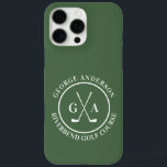 Custom Golf Club Headcover Personalised Monogram iPhone 16 Pro Max Case<br><div class="desc">Protect your gear in style with this custom golf club headcover featuring a bold monogram and your personalised golf course or name. This sleek, forest green and black design makes a refined gift for any golfer — from weekend warriors to seasoned pros. 🟢 Features: * Fully customisable name & initials...</div>