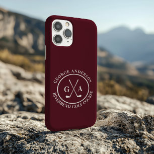 Custom Golf Club Headcover Personalised Monogram iPhone 16 Pro Max Case