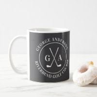 Custom Golf Club Logo Personalised Monogram Coffee