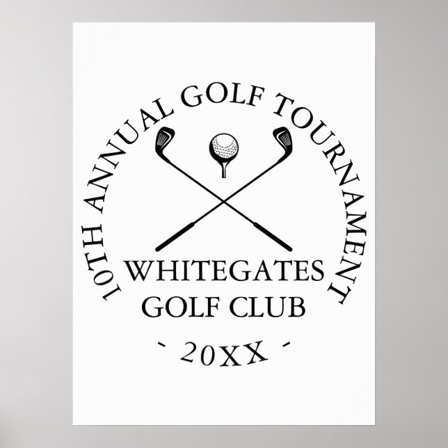 Custom Golf Club Tournament Sign (Front)