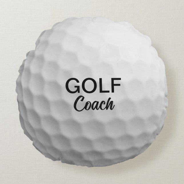 Custom Golf Coach Keepsake Round Cushion (Front)