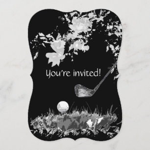 Custom Golf Course Birthday Party Invite