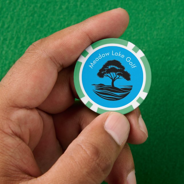 Custom Golf Course Poker Chips (Hand)