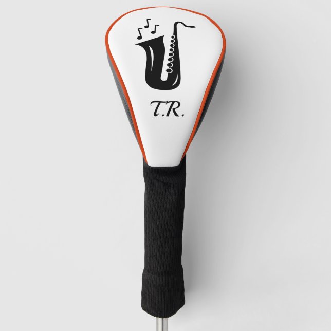Custom golf head cover for saxophone player (Front)