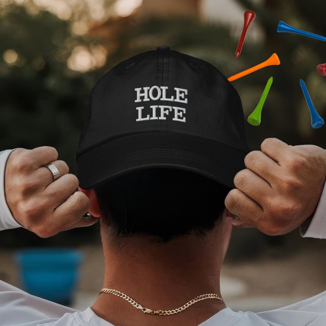 Custom Golf Hole Life Gift for Players Embroidered Hat (Creator Uploaded)
