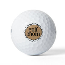 Custom GOLF MOM Scalloped Edge Golf Balls