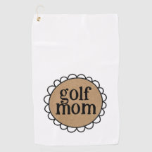 Custom GOLF MOM Scalloped Edge