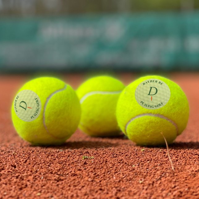 Custom Golf Player Monogram Funny Tennis Balls (Creator Uploaded)