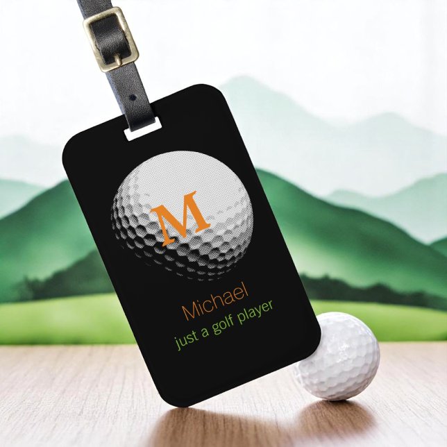 Custom golf-player name luggage tag (Creator Uploaded)