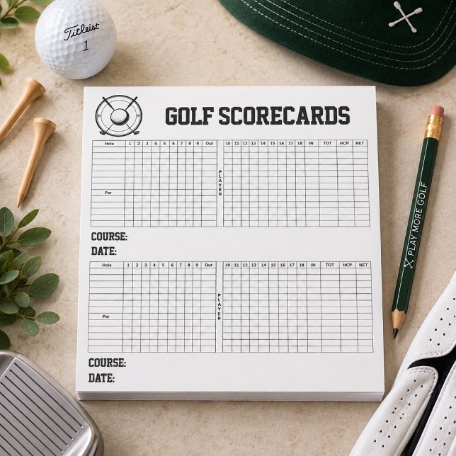 Custom Golf Scorecards Notepad (Creator Uploaded)