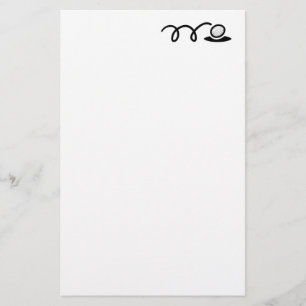 Custom golf theme stationery paper for writing