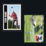 Custom Golf Trading Card - Black<br><div class="desc">Imagine the look on your dad's or your grandfather's face when you give him a gift set of customised golf trading cards featuring none other than him on the front and his own golf statistics on the back. There's enough cards in the set to trade with his golf buddies or...</div>