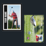 Custom Golf Trading Card - Black<br><div class="desc">Imagine the look on your dad's or your grandfather's face when you give him a gift set of customised golf trading cards featuring none other than him on the front and his own golf statistics on the back. There's enough cards in the set to trade with his golf buddies or...</div>