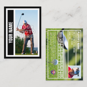 Custom Golf Trading Card - Black