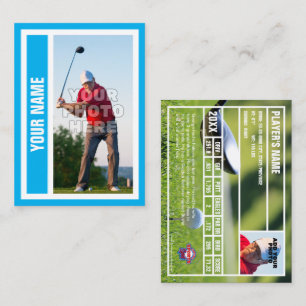 Custom Golf Trading Card - Sky Blue