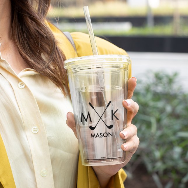 Custom Golf Travel Gift For Friend Golf Lover Acrylic Tumbler (Creator Uploaded)