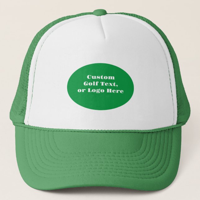 Custom Golf Trucker Hat, Personalized Baseball Cap (Front)