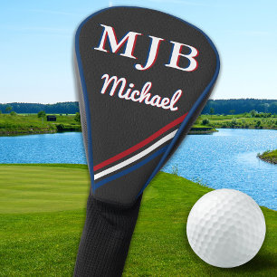 Custom Golfer Gift Personalized 3 Initial Monogram Golf Head Cover