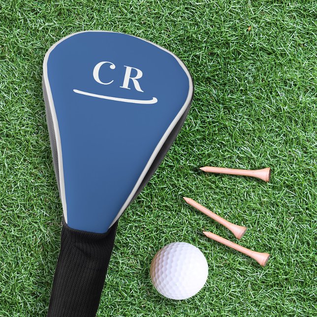 Custom Golfer Monogram Initials Modern Royal Blue Golf Head Cover (Custom Golfer Monogram Initials Modern Royal Blue Golf Head Cover)