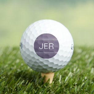 Custom Golfer Monogrammed Initials Cool Purple Golf Balls