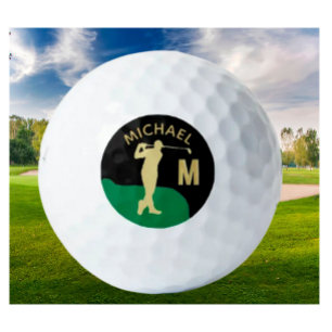Custom Golfer Name Monogram Golf Balls