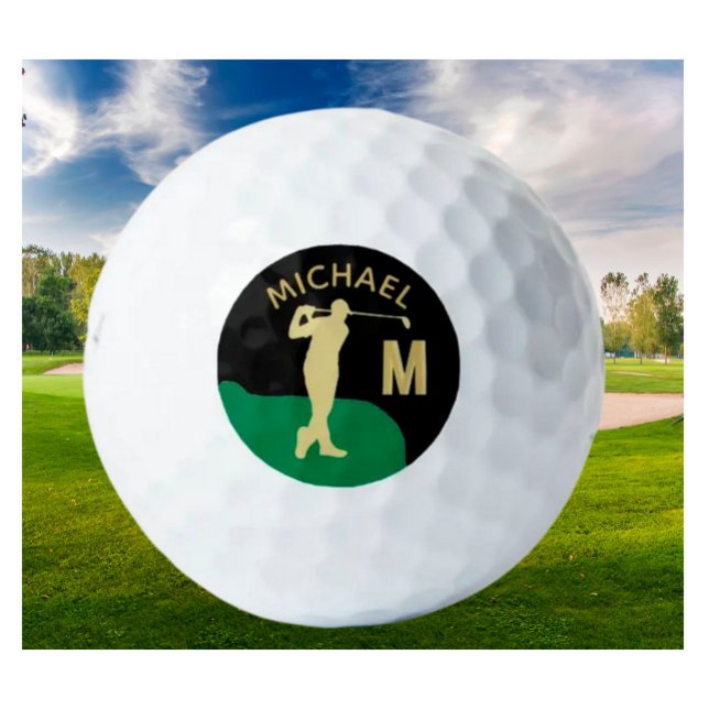 Custom Golfer Name Monogram   Golf Balls (Creator Uploaded)