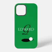 Custom golfer name monogram green golf ball