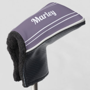 Custom Golfer Sports Ladies Monogrammed Purple Golf Head Cover