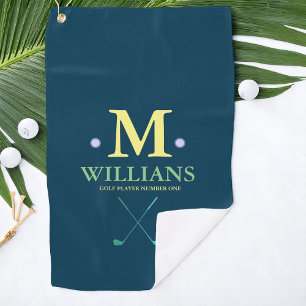 custom golfer's monogram golf towel
