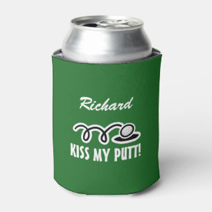 Custom golfing can coolers with funny golf quote