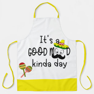 Custom Good Day Quotes, Personalised Fiesta Mens Apron