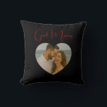 Custom Good Morning & Good Night Photo Pillow<br><div class="desc">Start and end every day with love ❤️ This customisable two-sided pillow makes the perfect romantic gift. Add your own photos inside the heart-shaped frame: one side says Good Morning with your favourite picture,  and the other side says Good Night with another memory.</div>