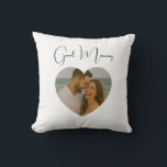Custom Good Morning & Good Night Photo Pillow<br><div class="desc">Start and end every day with love ❤️ This customisable two-sided pillow makes the perfect romantic gift. Add your own photos inside the heart-shaped frame: one side says Good Morning with your favourite picture,  and the other side says Good Night with another memory.</div>