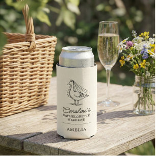 Custom Goose Doodle Weekend Bachelorette Favor Seltzer Can Cooler