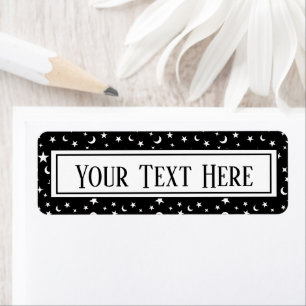 Custom Gothic Stars Return Labels