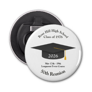 Custom Grad Cap Reunion Keepsake Bottle Opener