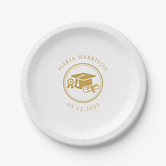 Custom Grad Party  Paper Plate (Front)