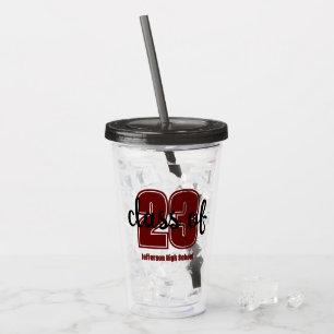 Custom Grad Year and school  Acrylic Tumbler