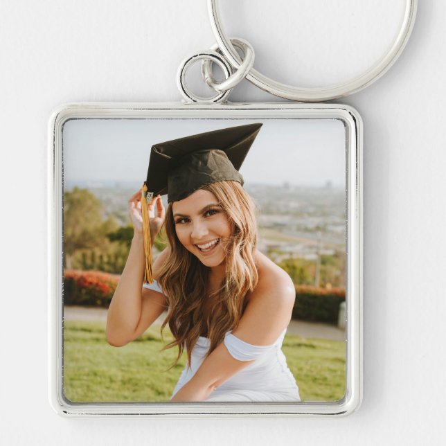 Custom Graduate Photo Key Ring (Front)