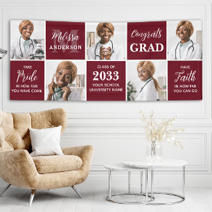 Custom Graduation 5 Photo Collage Inspirational Banner