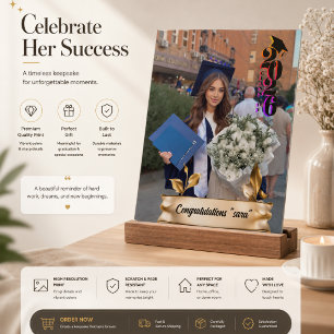 Custom Graduation Acrylic Photo Block 2026 – Perso Pedestal Sign