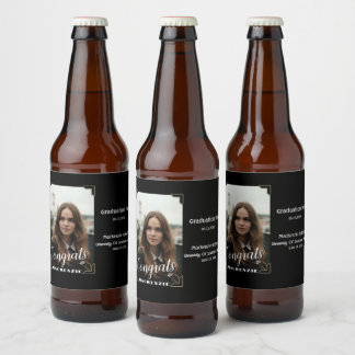 Custom Graduation Beer Label - Photo & Name!